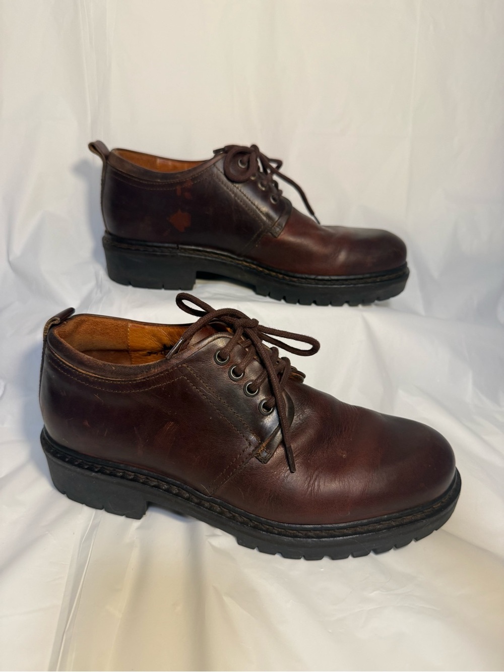 Johnston & Murphy Passport Brown Leather Size US 7 1/2 M 24-4656 Made In Italy